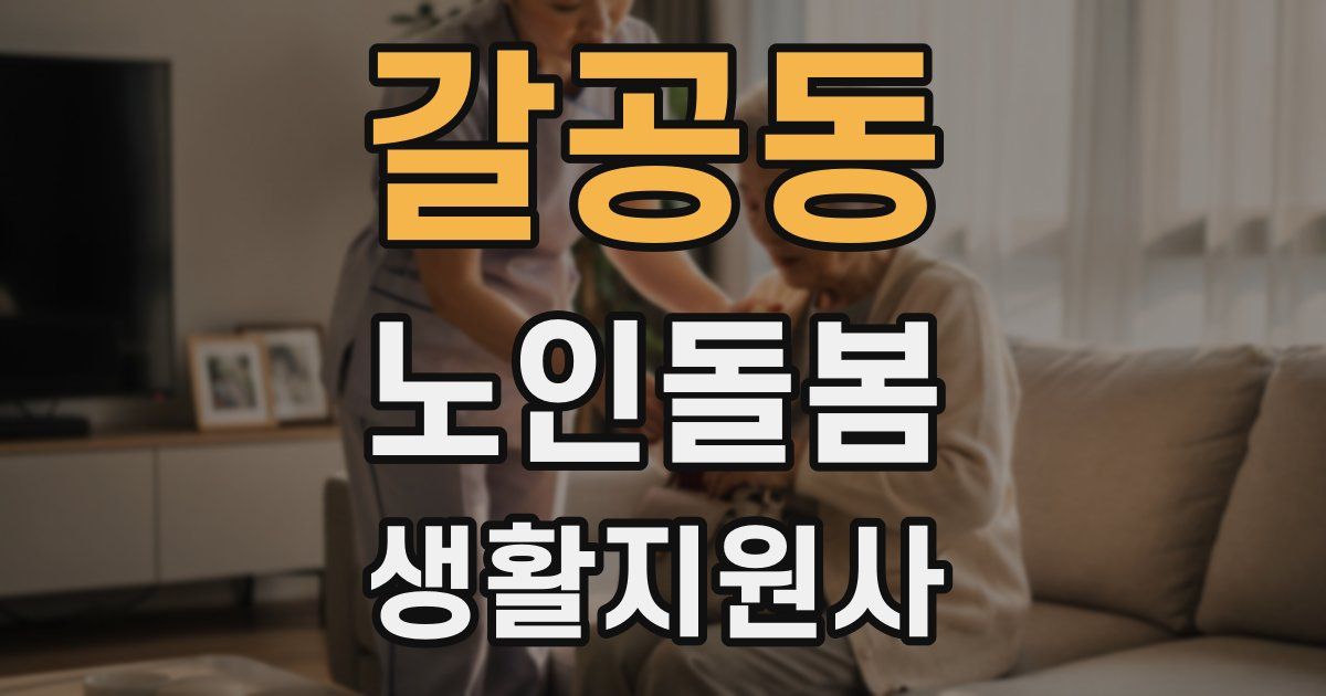 갈공동 노인돌봄생활지원사 자격증