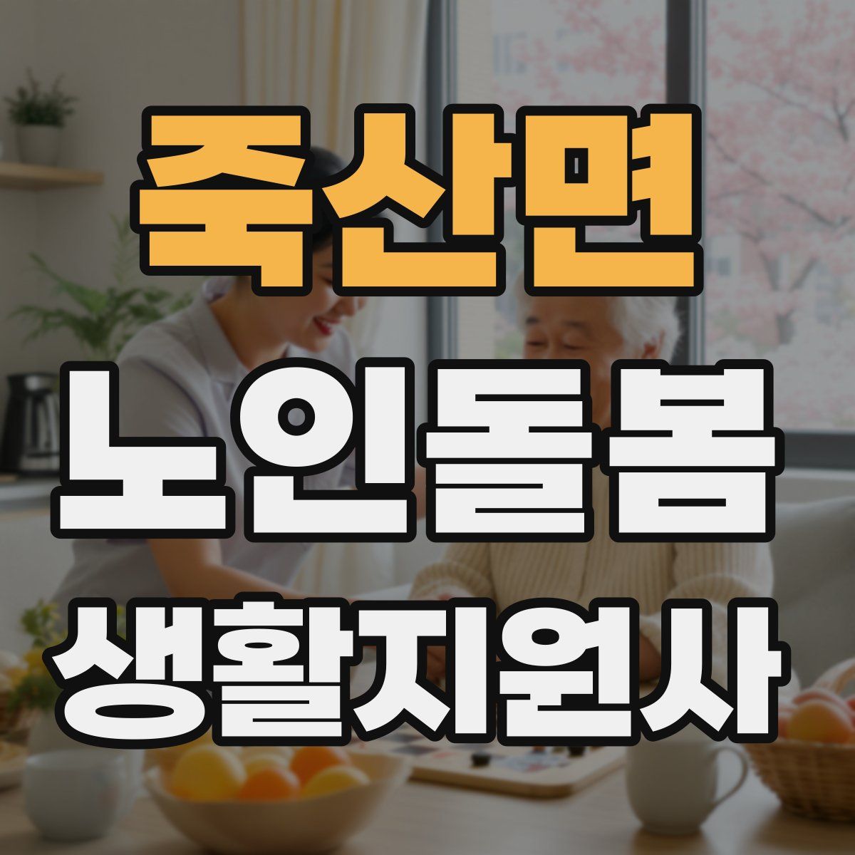 죽산면 노인돌봄생활지원사 자격증