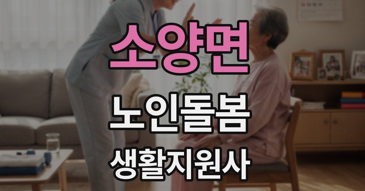 소양면 노인돌봄생활지원사 자격증