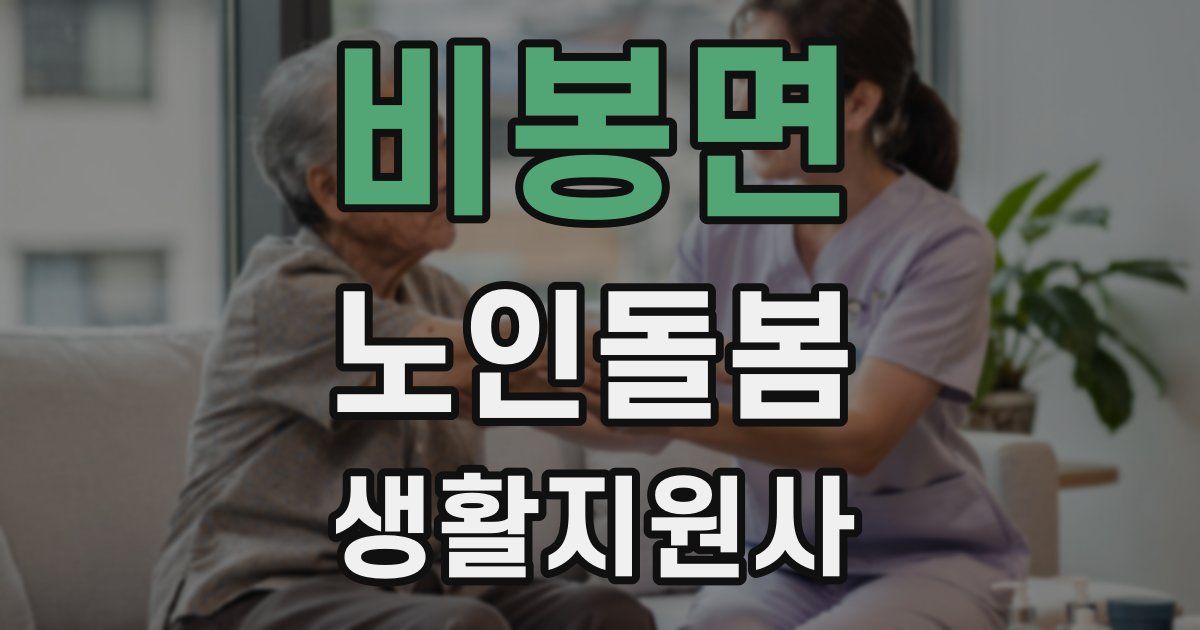 비봉면 노인돌봄생활지원사 자격증