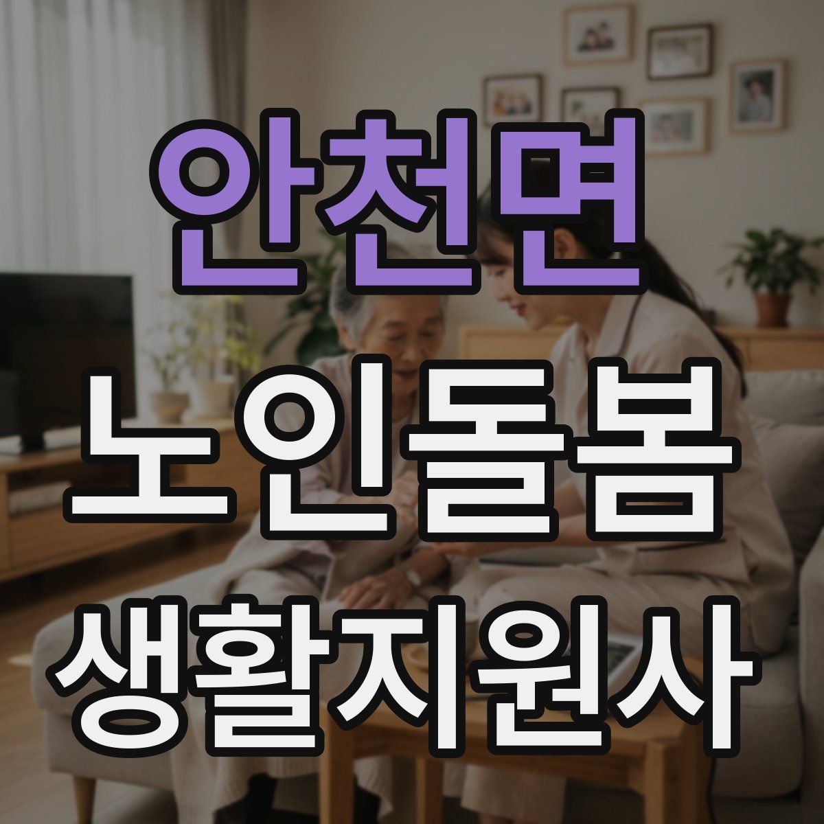 안천면 노인돌봄생활지원사 자격증