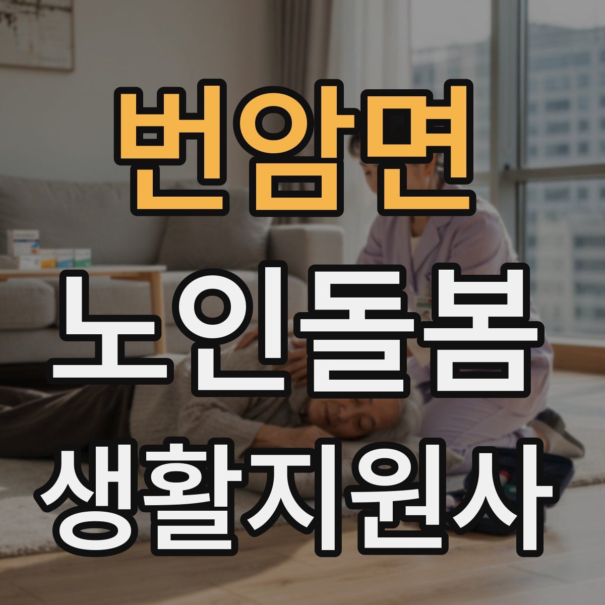 번암면 노인돌봄생활지원사 자격증