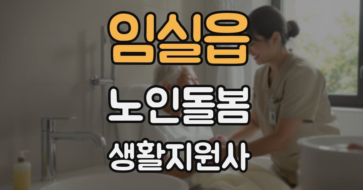 임실읍 노인돌봄생활지원사 자격증