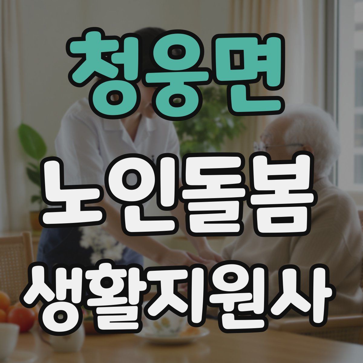 청웅면 노인돌봄생활지원사 자격증