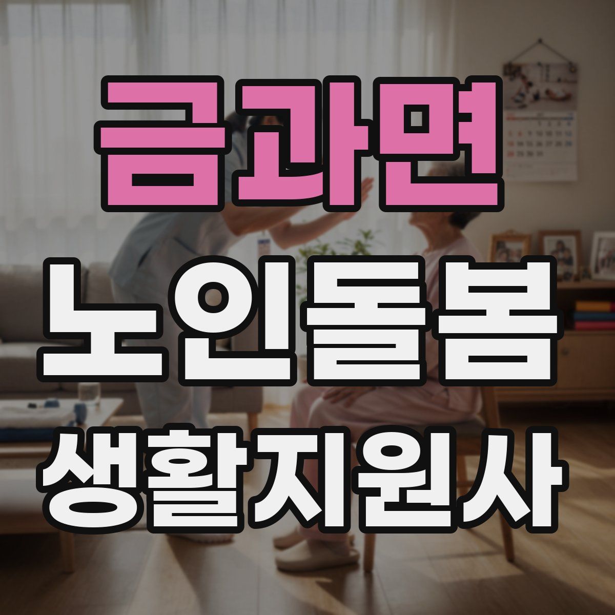 금과면 노인돌봄생활지원사 자격증