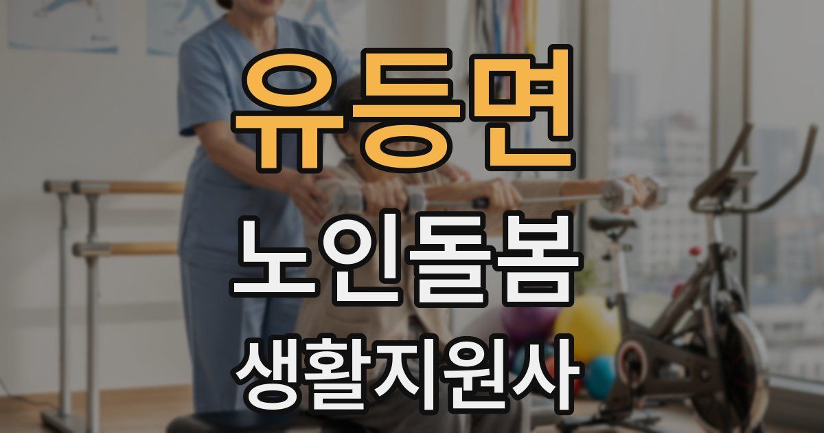 유등면 노인돌봄생활지원사 자격증