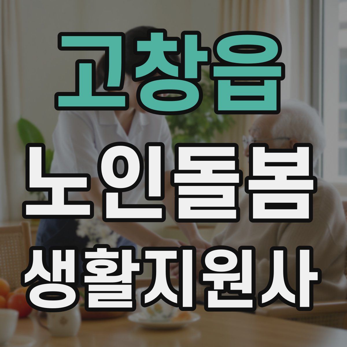고창읍 노인돌봄생활지원사 자격증