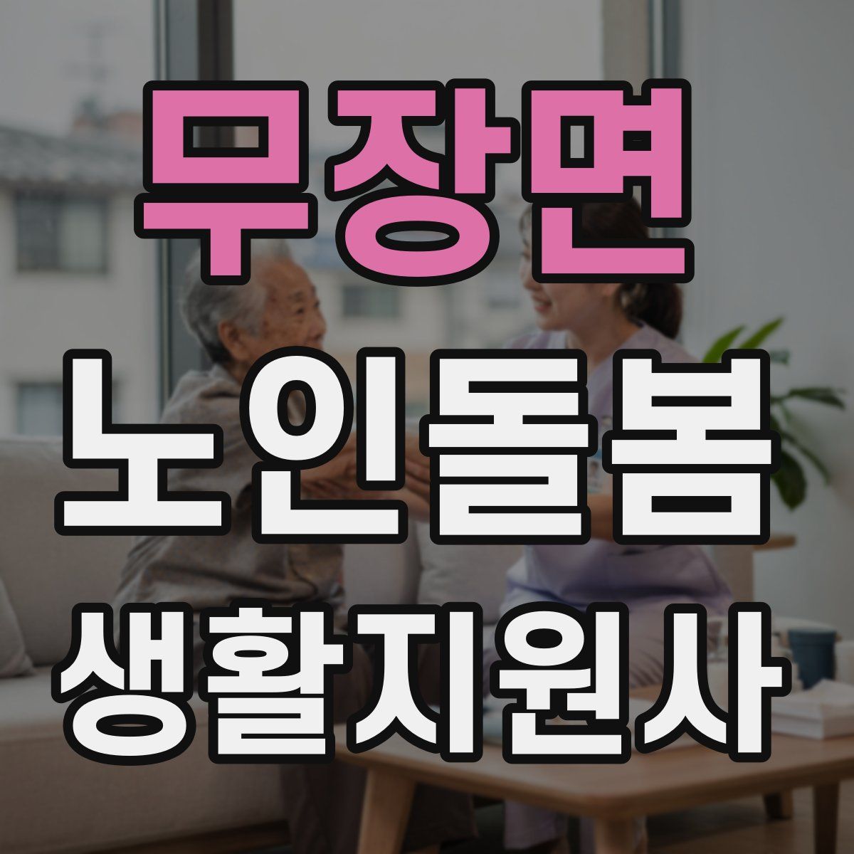 무장면 노인돌봄생활지원사 자격증
