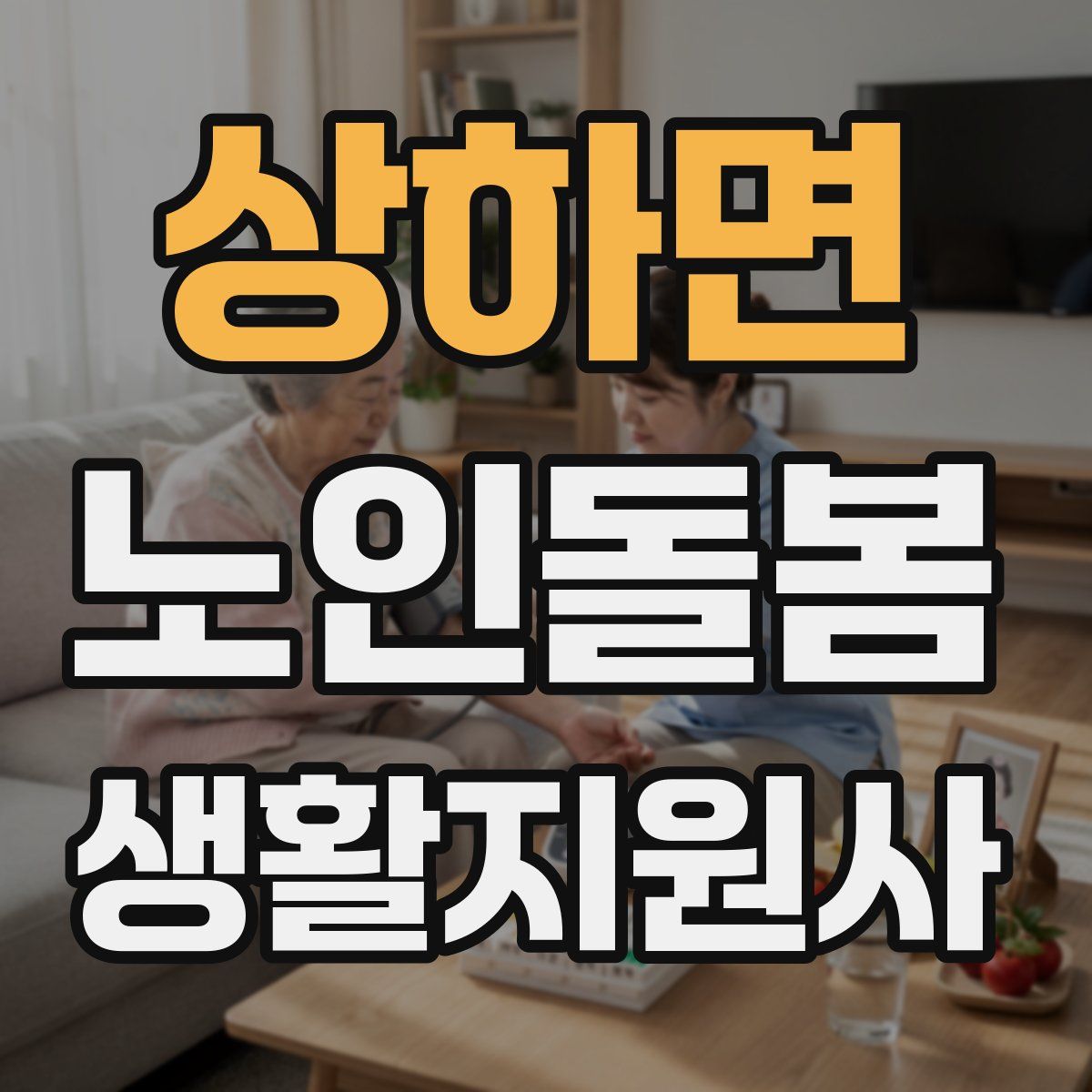 상하면 노인돌봄생활지원사 자격증