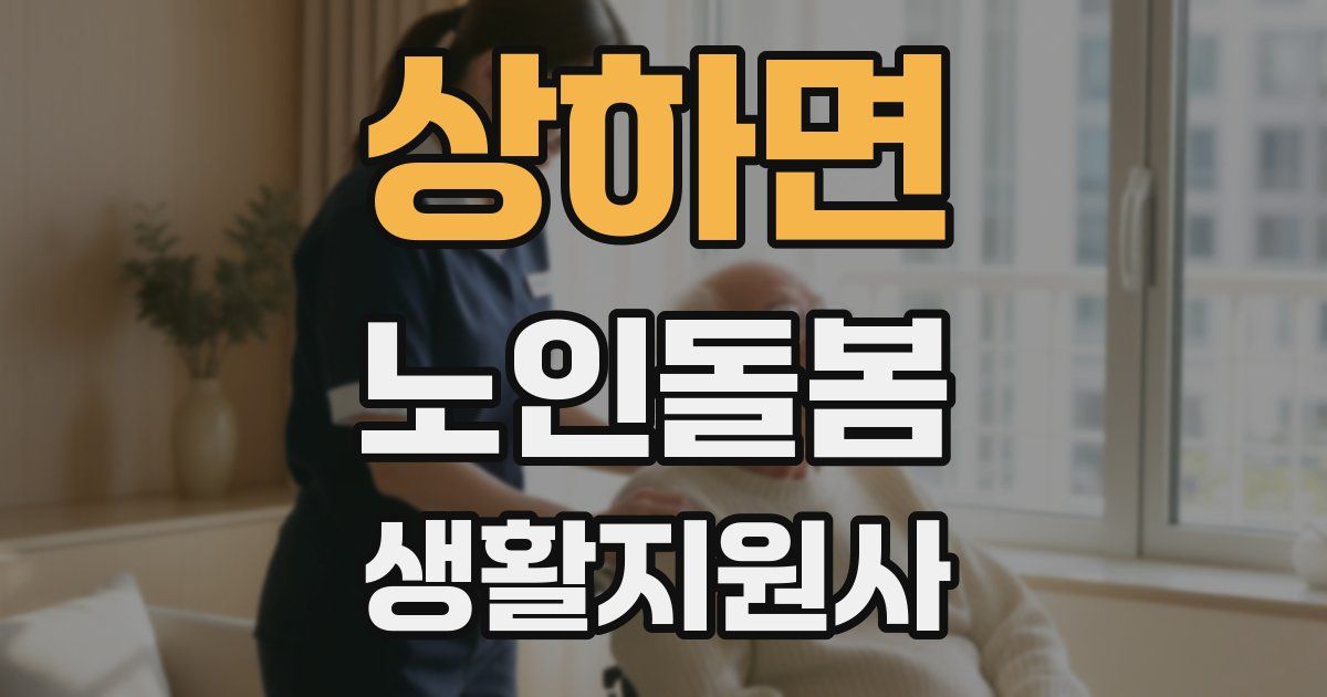 상하면 노인돌봄생활지원사 자격증