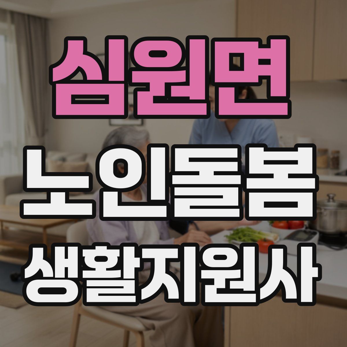 심원면 노인돌봄생활지원사 자격증