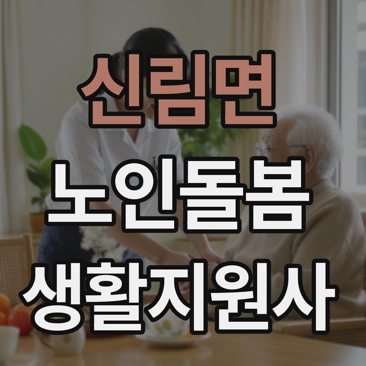 신림면 노인돌봄생활지원사 자격증