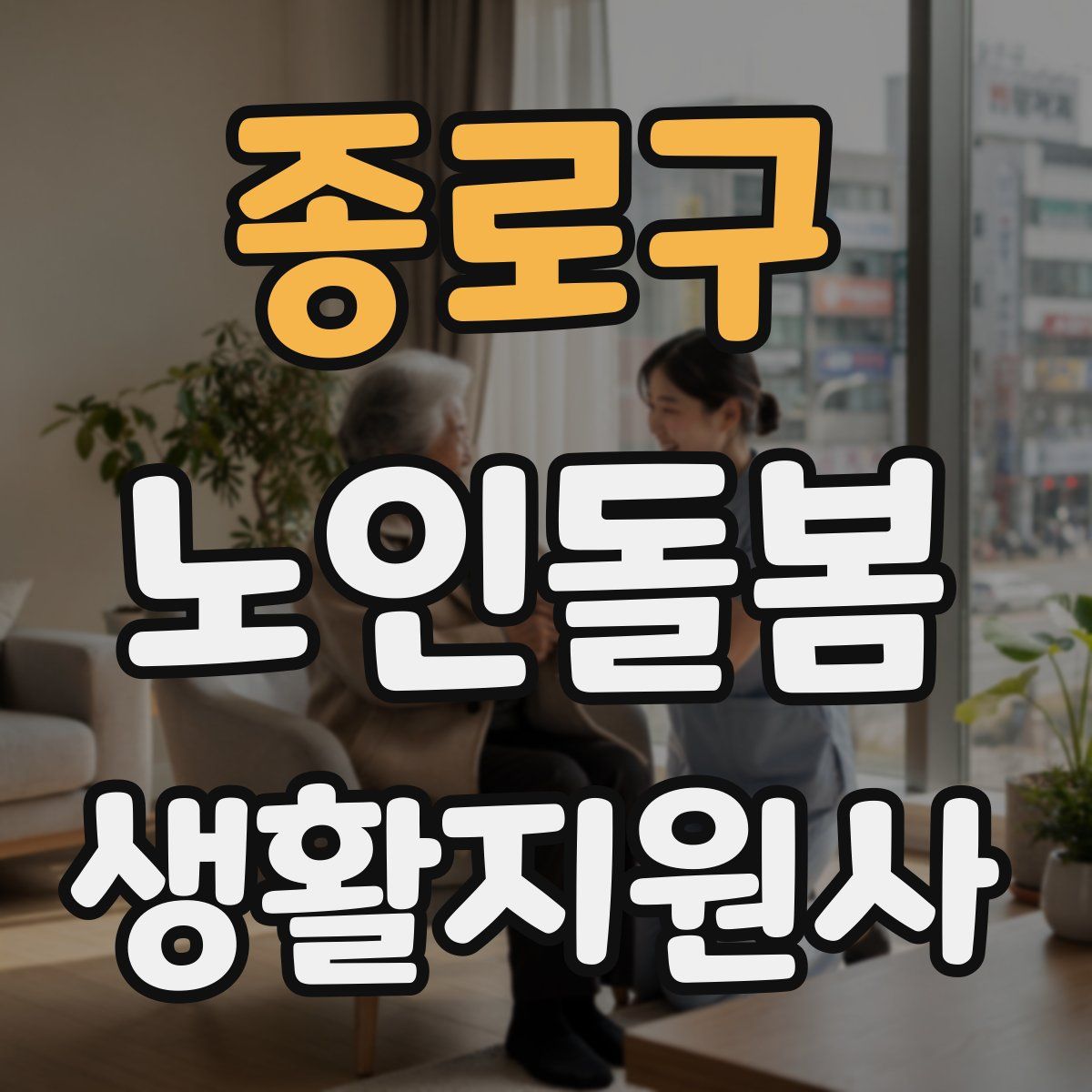 종로구 노인돌봄생활지원사 자격증