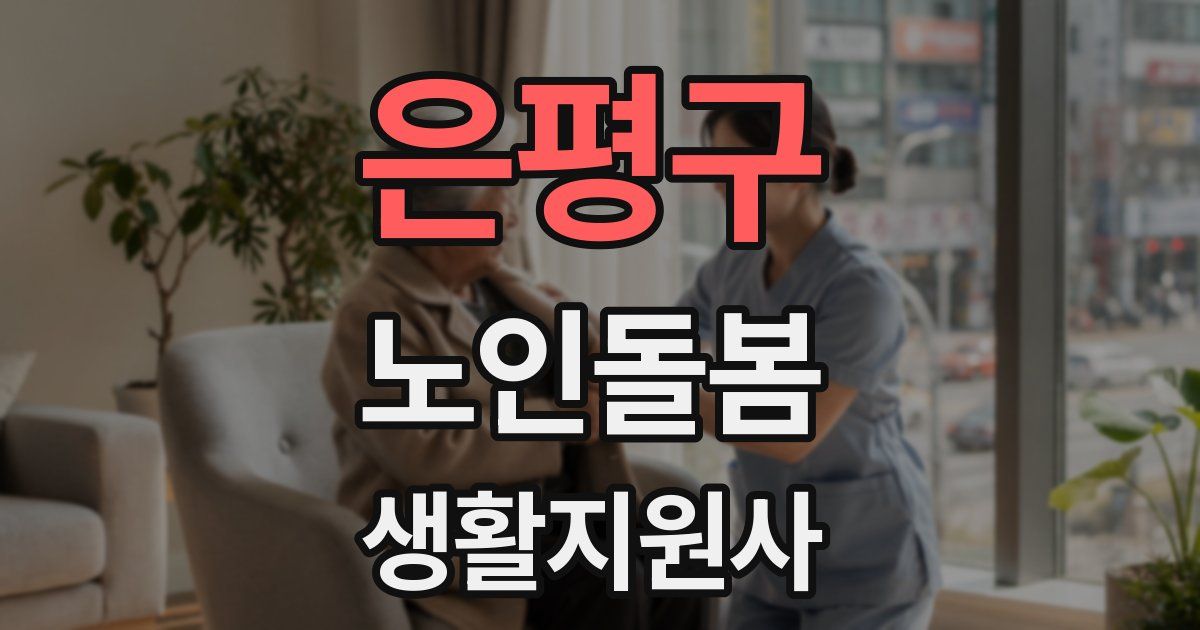 은평구 노인돌봄생활지원사 자격증