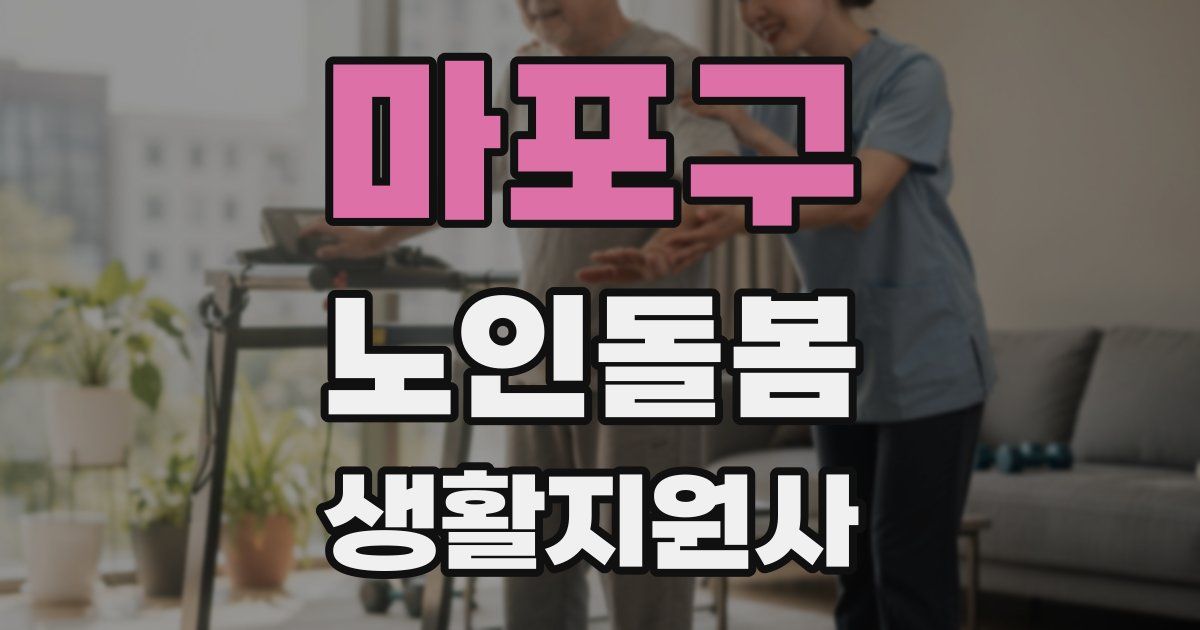 마포구 노인돌봄생활지원사 자격증