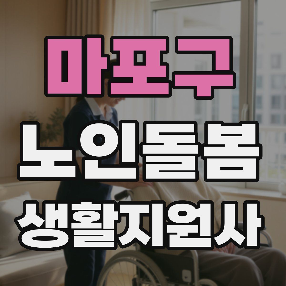 마포구 노인돌봄생활지원사 자격증