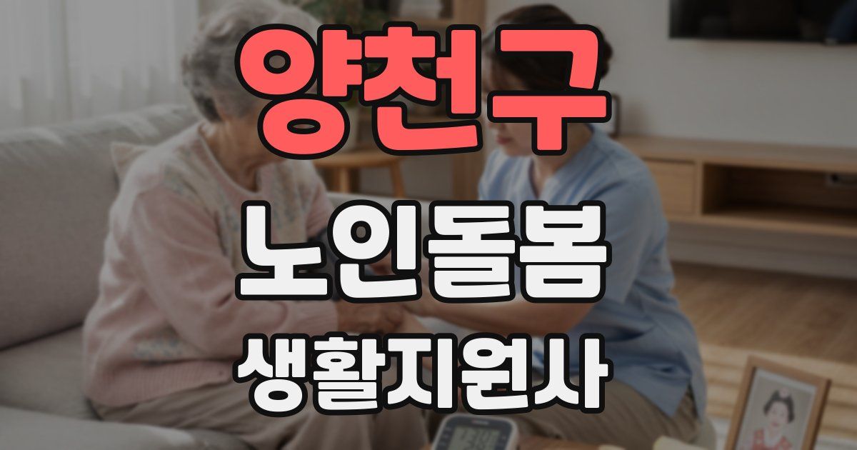 양천구 노인돌봄생활지원사 자격증