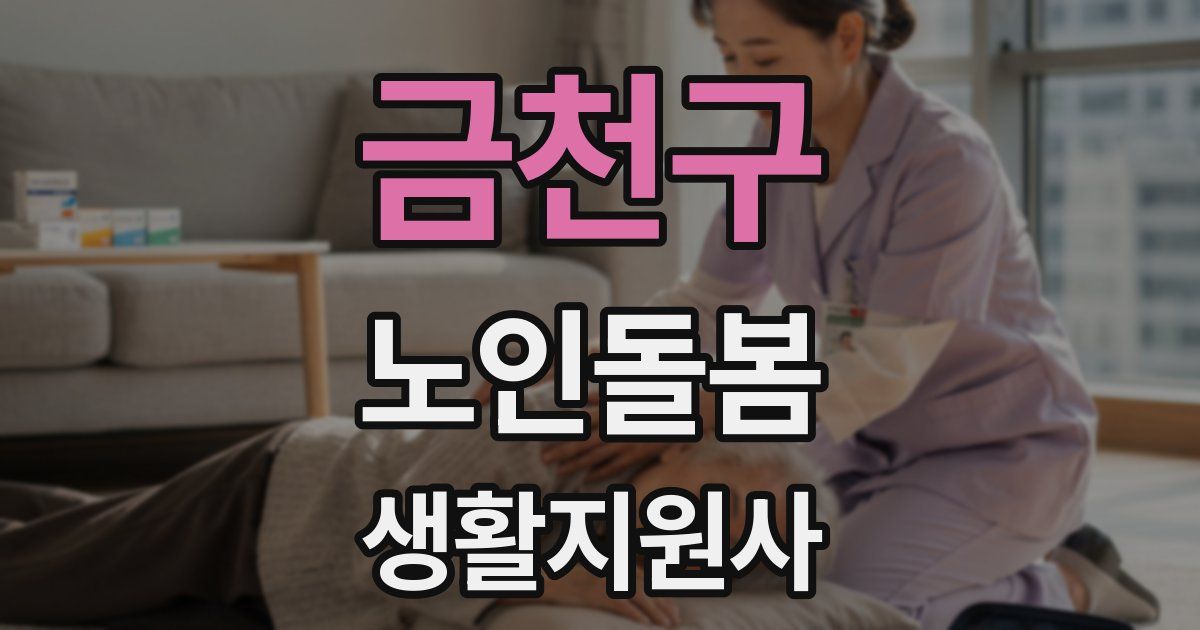 금천구 노인돌봄생활지원사 자격증