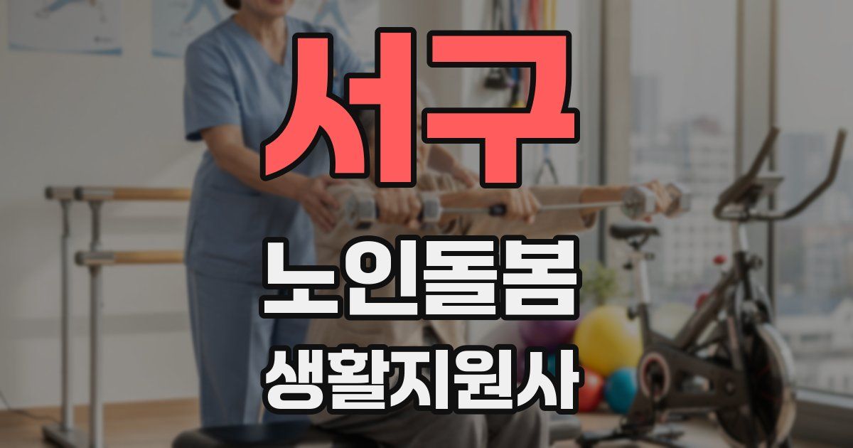 서구 노인돌봄생활지원사 자격증