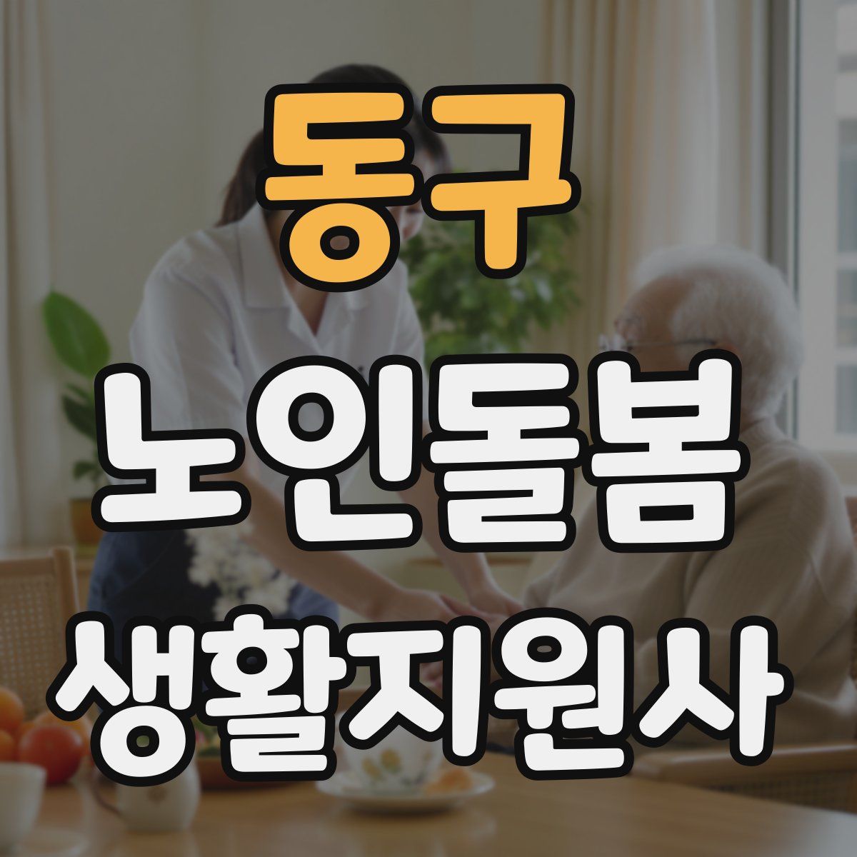 동구 노인돌봄생활지원사 자격증
