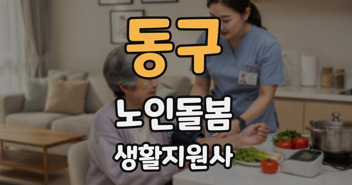 동구 노인돌봄생활지원사 자격증