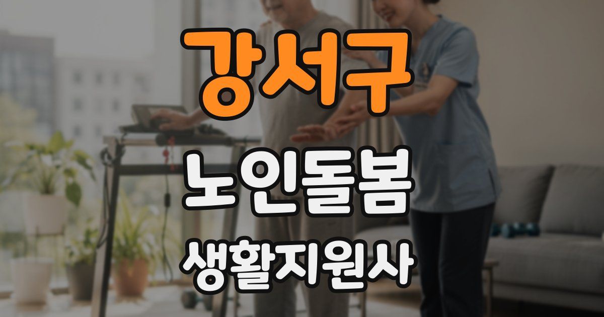 강서구 노인돌봄생활지원사 자격증