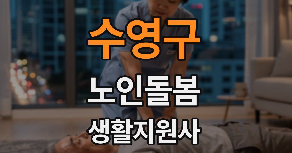 수영구 노인돌봄생활지원사 자격증