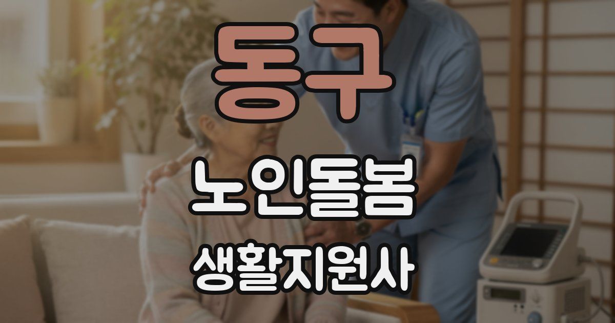 동구 노인돌봄생활지원사 자격증