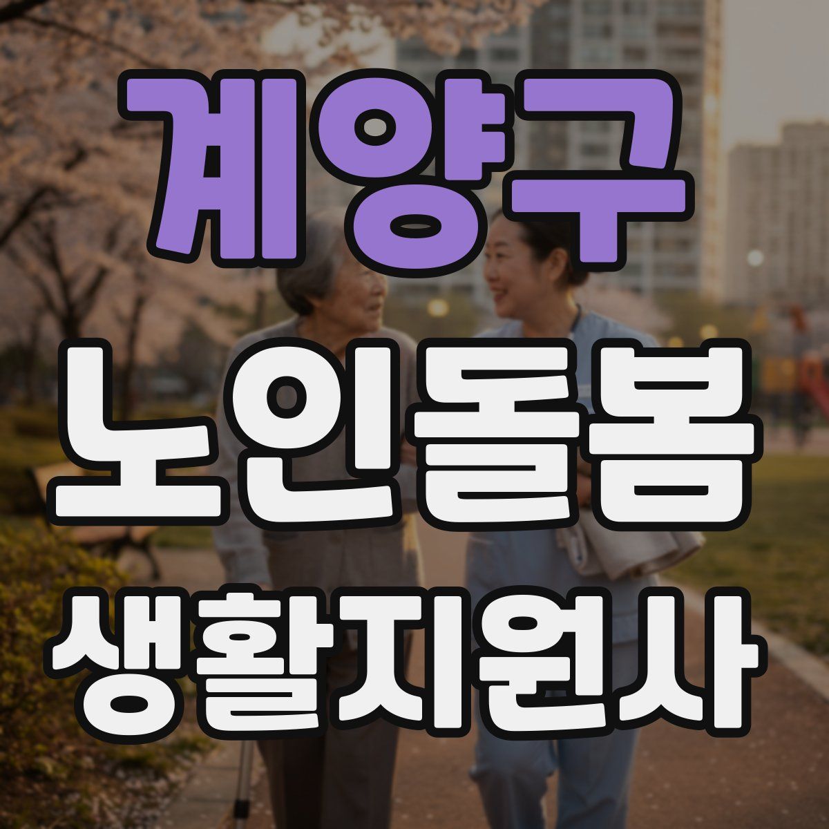 계양구 노인돌봄생활지원사 자격증