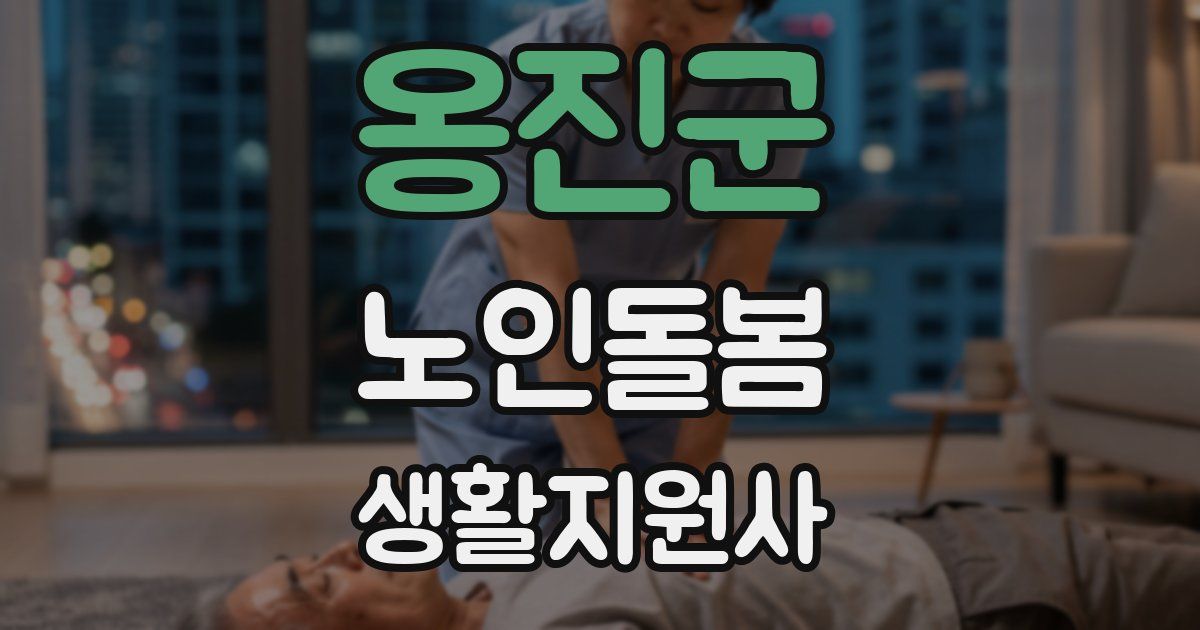 옹진군 노인돌봄생활지원사 자격증