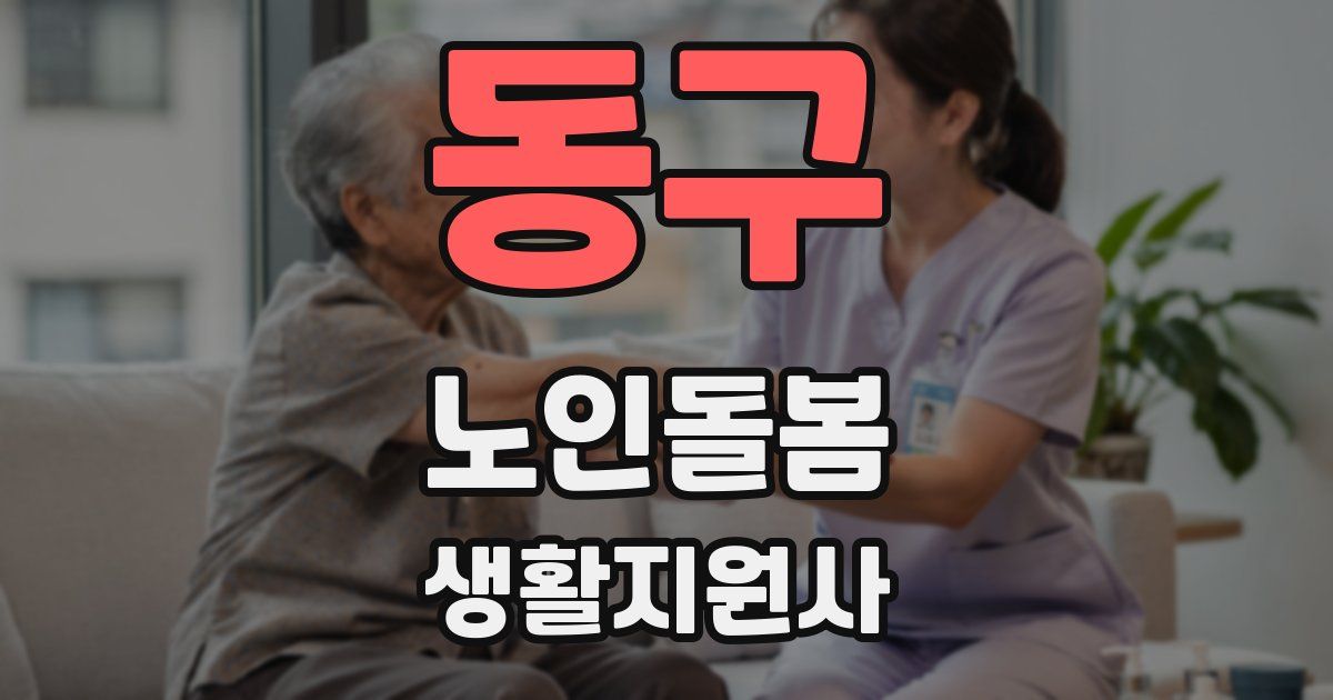 동구 노인돌봄생활지원사 자격증