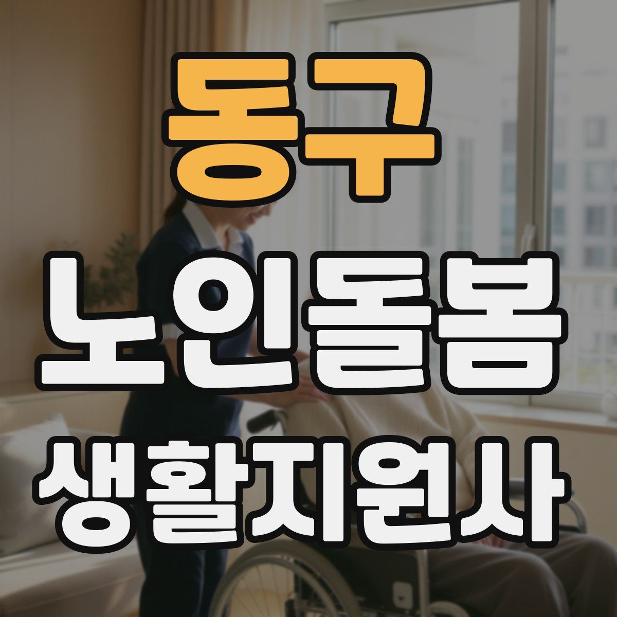 동구 노인돌봄생활지원사 자격증