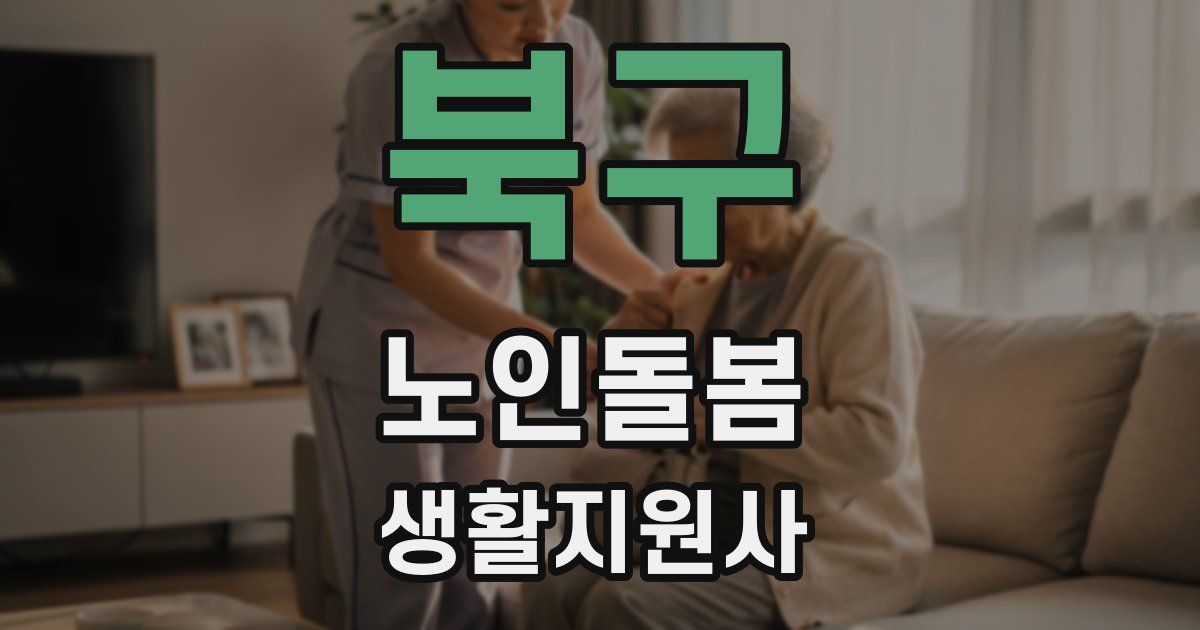 북구 노인돌봄생활지원사 자격증