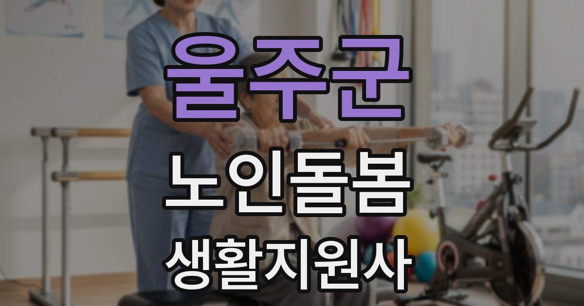 울주군 노인돌봄생활지원사 자격증