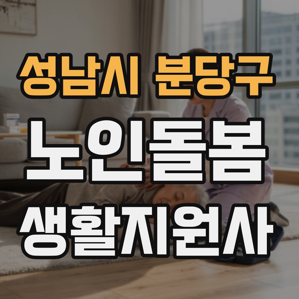 성남시 분당구 노인돌봄생활지원사 자격증