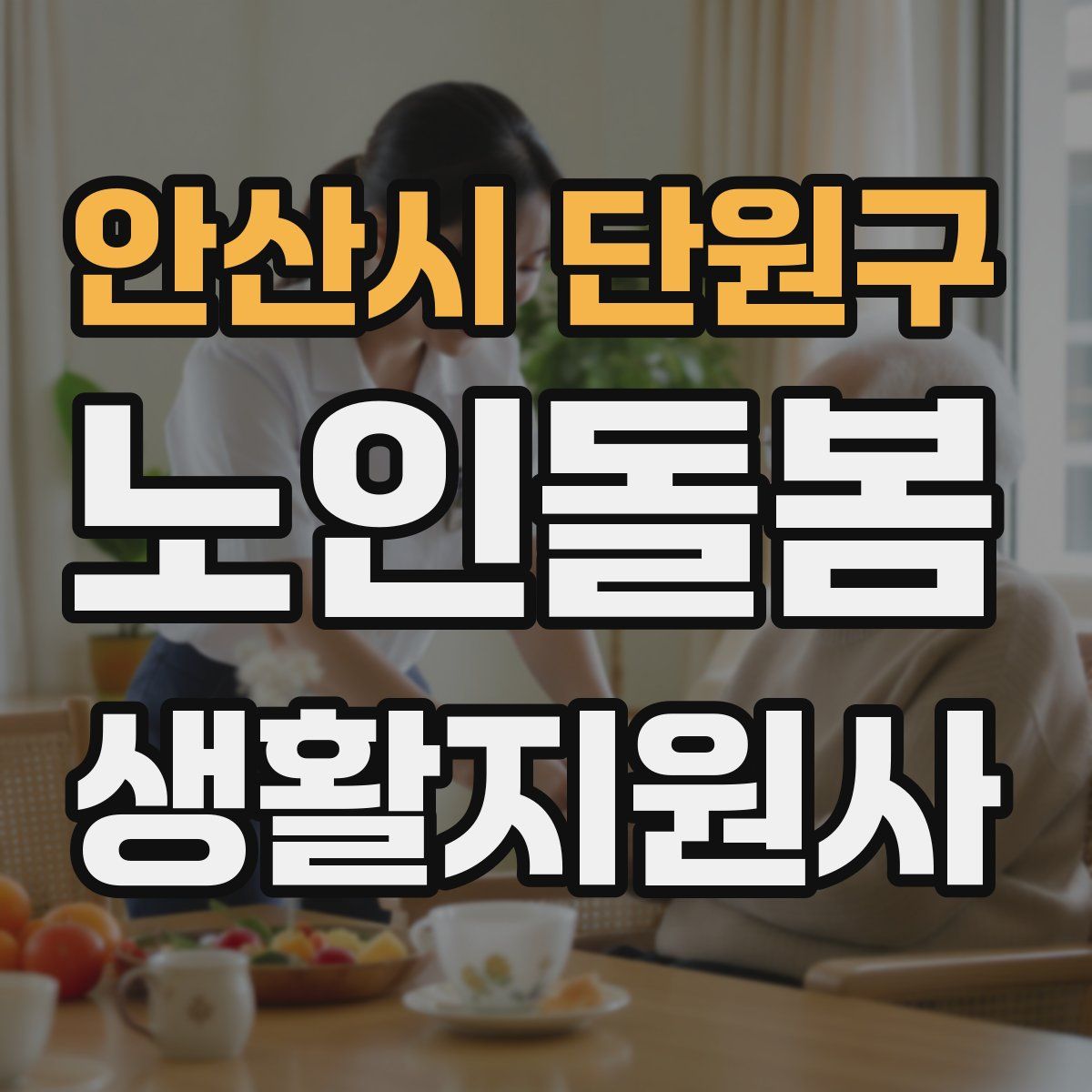 안산시 단원구 노인돌봄생활지원사 자격증