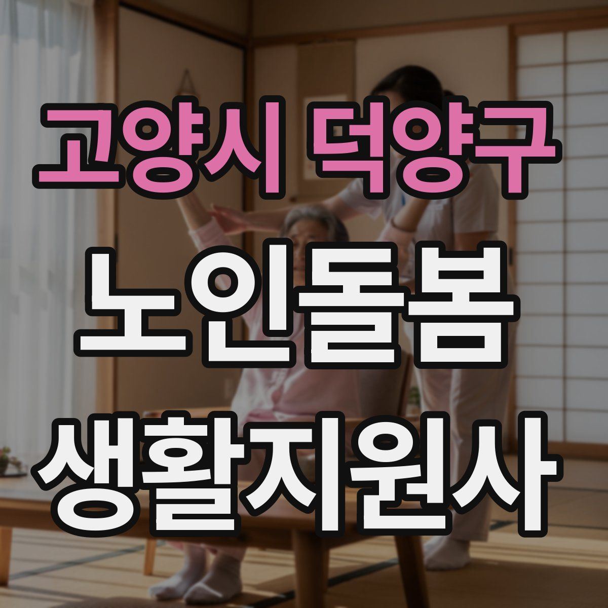 고양시 덕양구 노인돌봄생활지원사 자격증