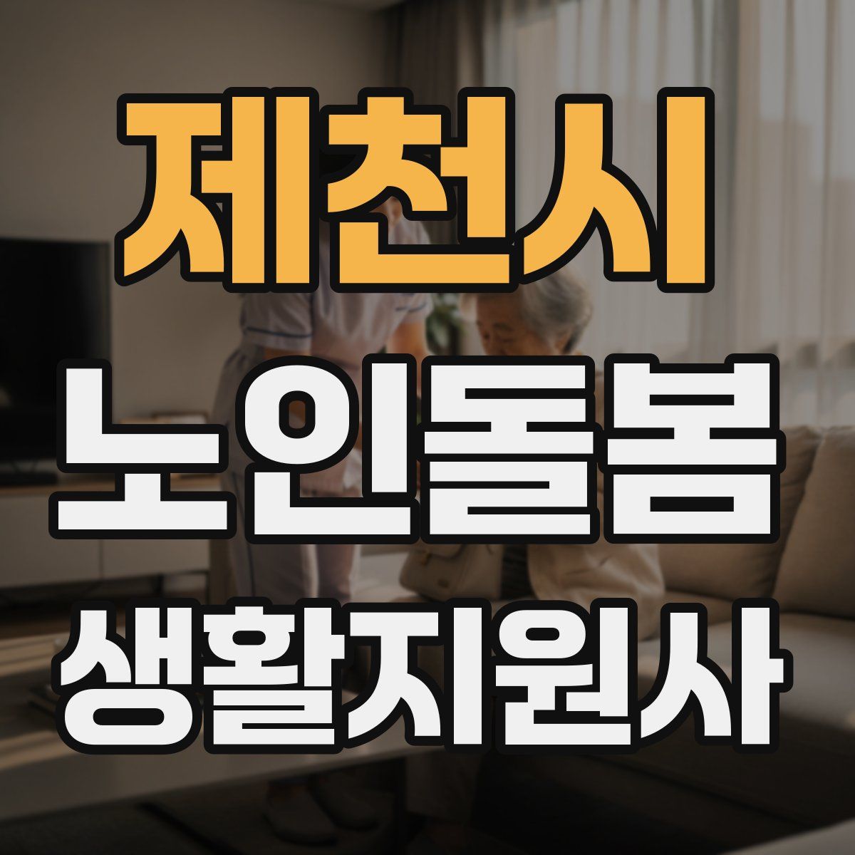제천시 노인돌봄생활지원사 자격증