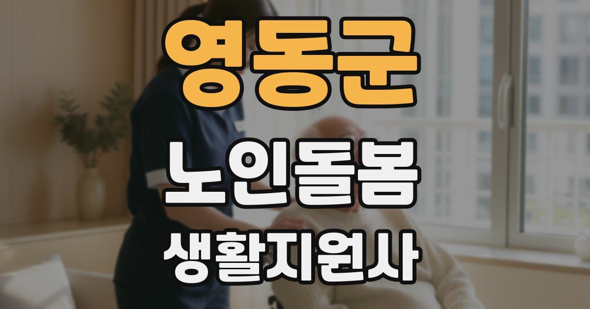 영동군 노인돌봄생활지원사 자격증