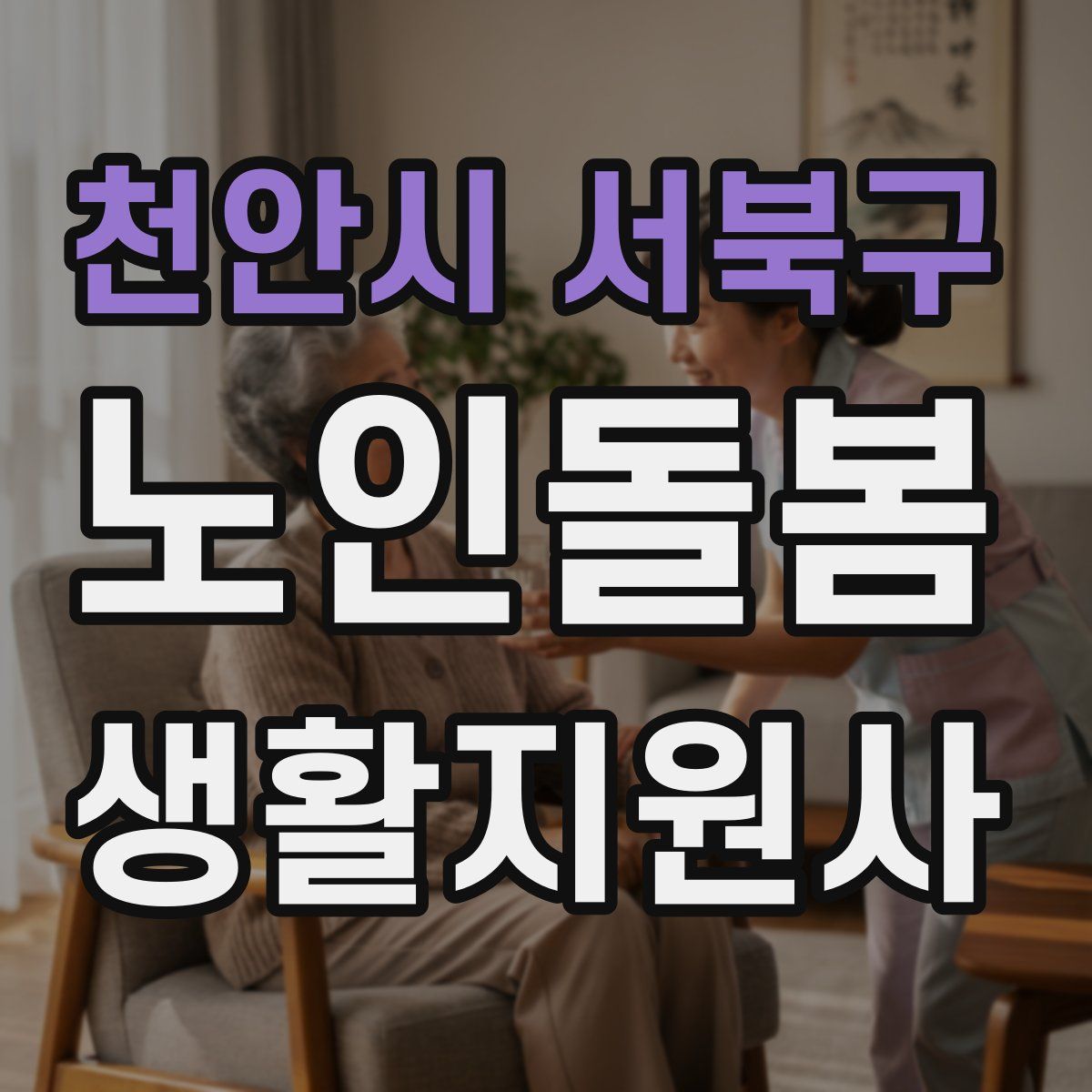 천안시 서북구 노인돌봄생활지원사 자격증