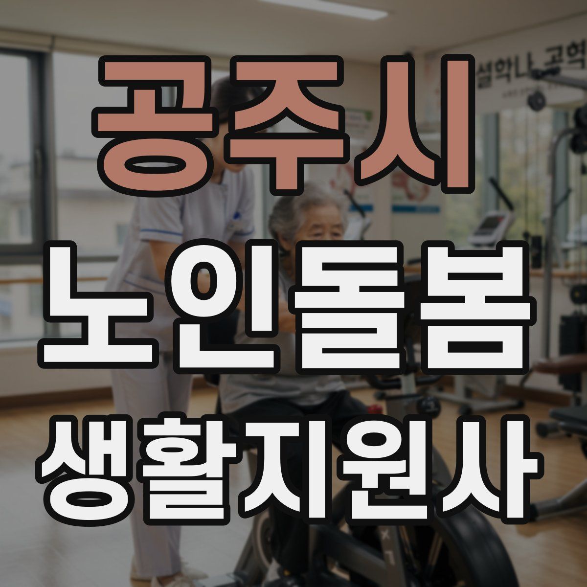 공주시 노인돌봄생활지원사 자격증