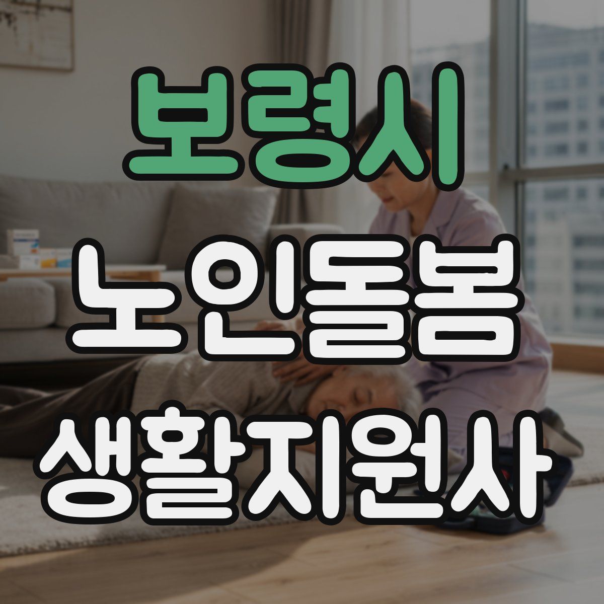 보령시 노인돌봄생활지원사 자격증