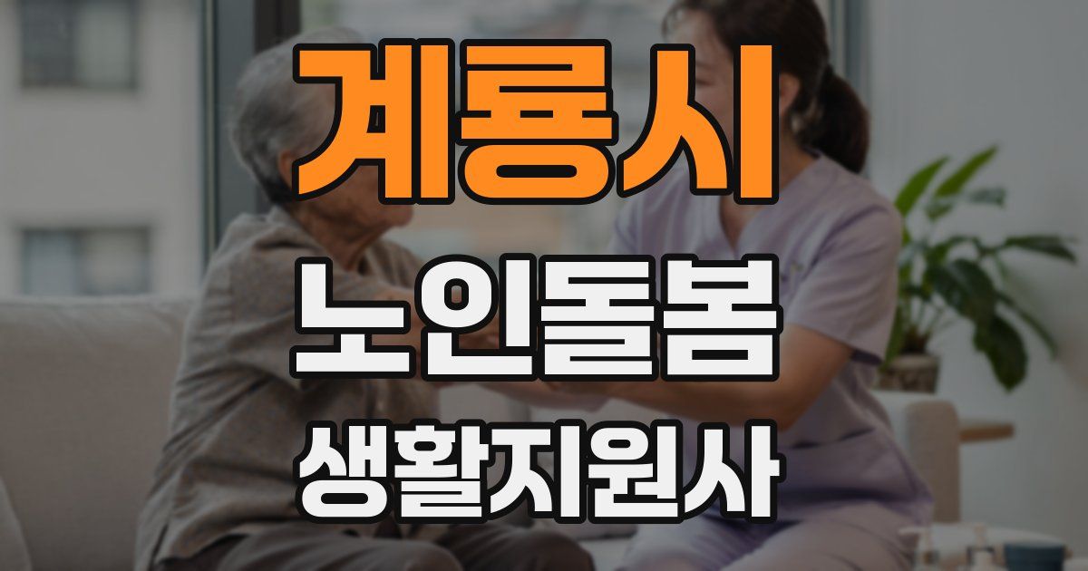 계룡시 노인돌봄생활지원사 자격증