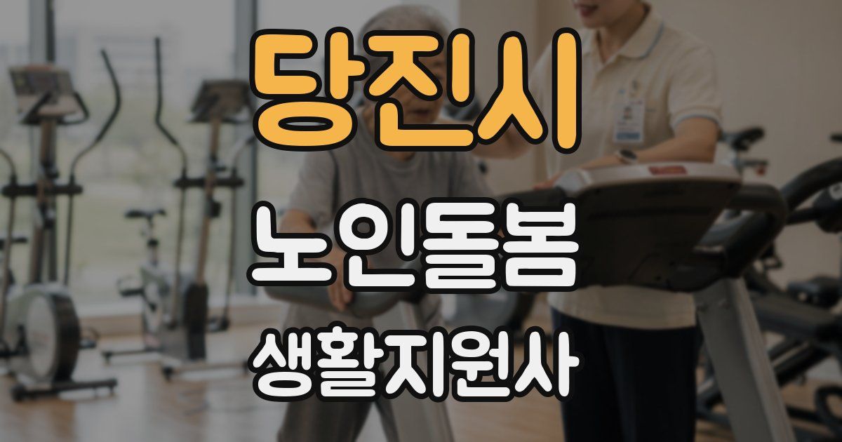 당진시 노인돌봄생활지원사 자격증