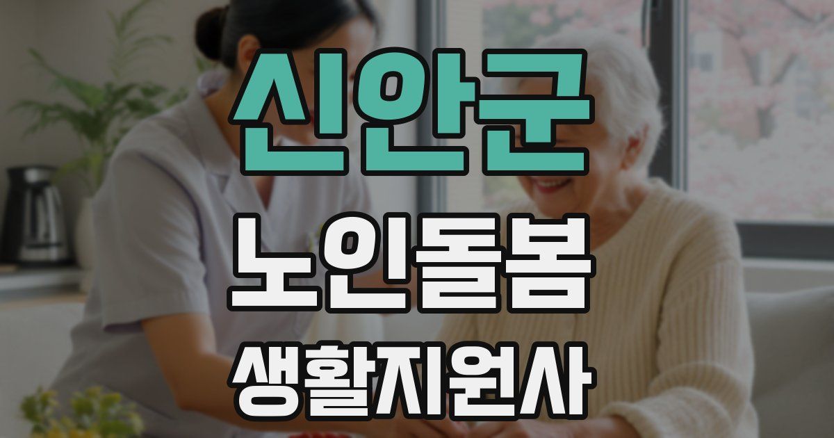 신안군 노인돌봄생활지원사 자격증