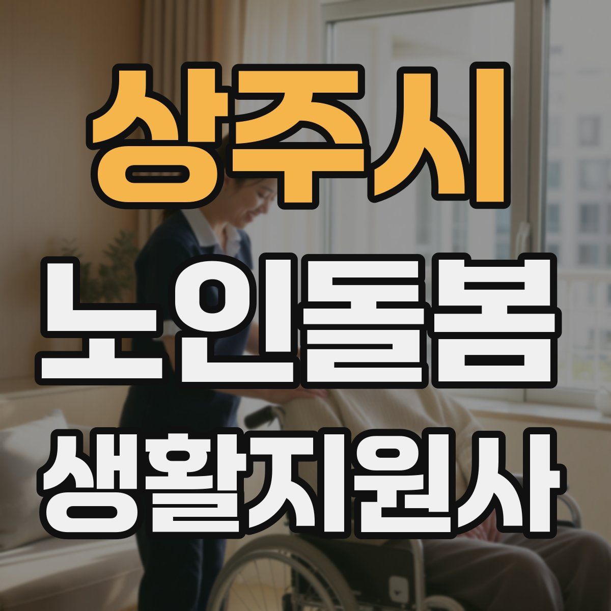 상주시 노인돌봄생활지원사 자격증