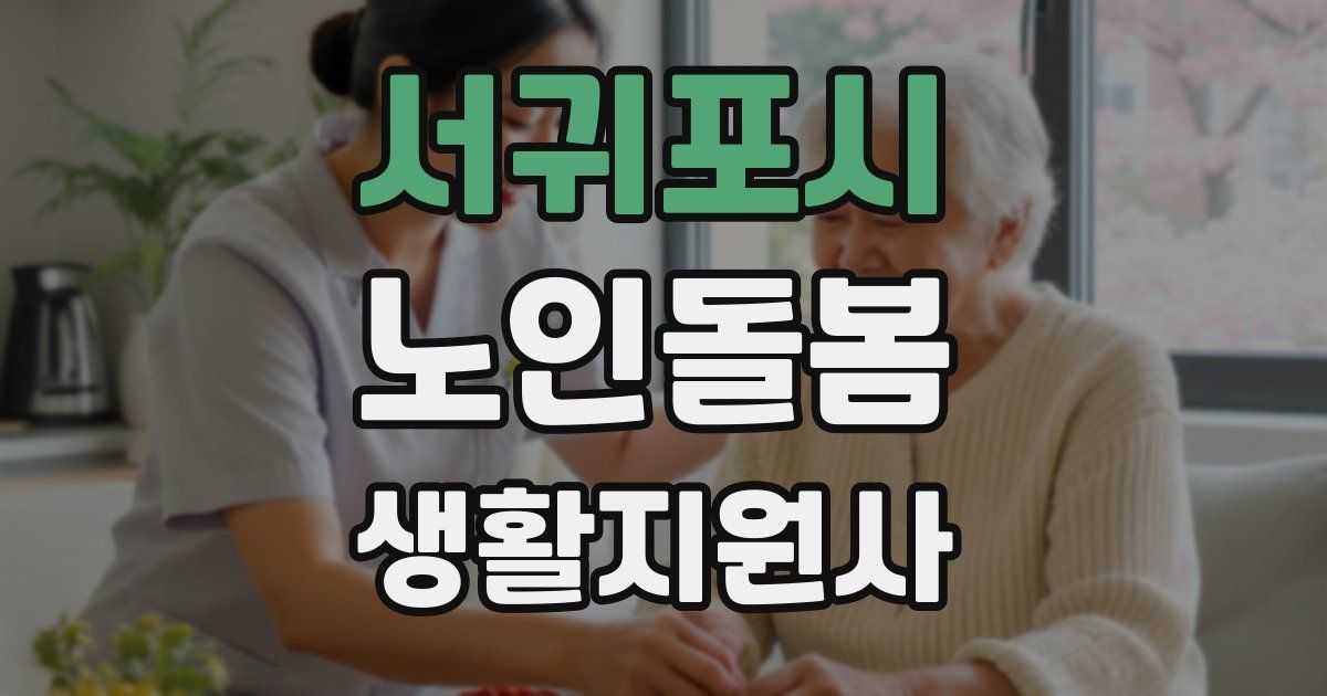 서귀포시 노인돌봄생활지원사 자격증