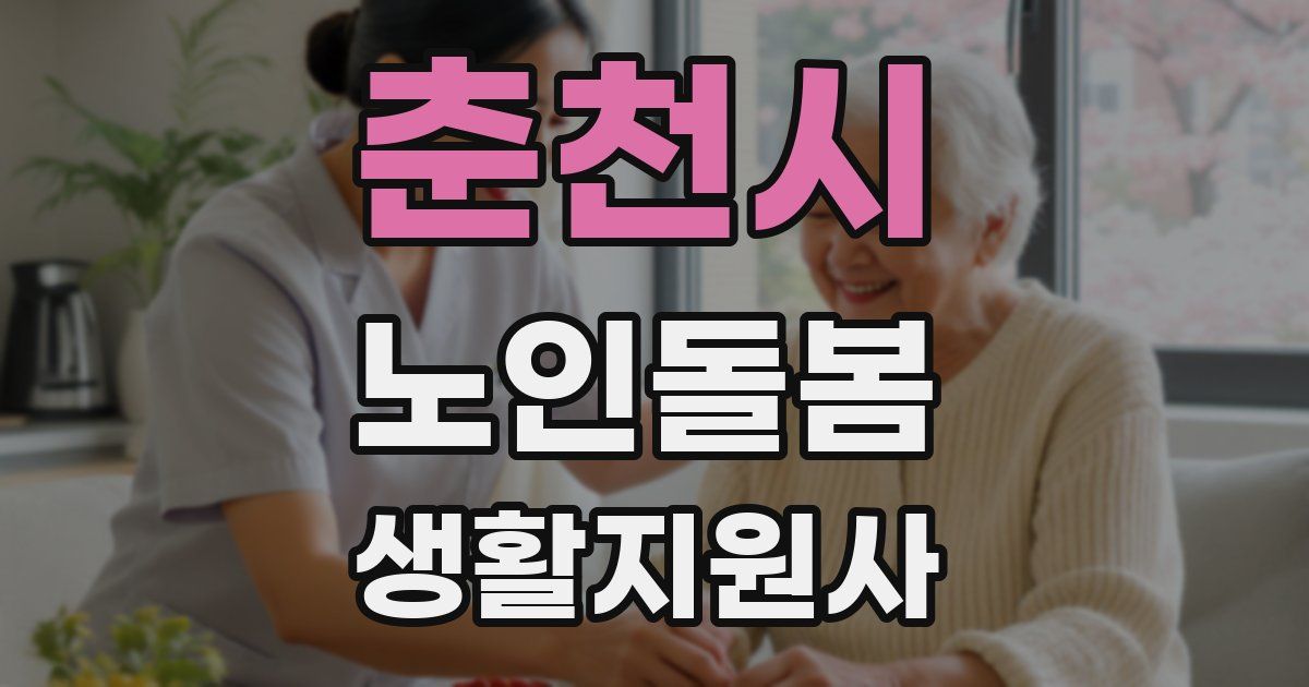춘천시 노인돌봄생활지원사 자격증