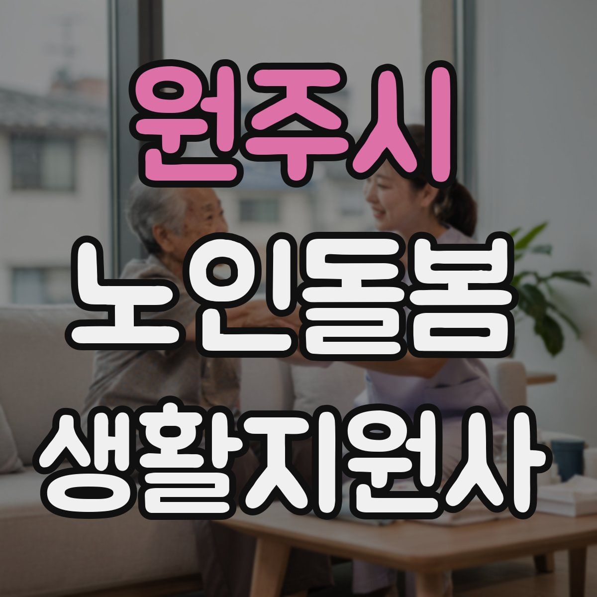 원주시 노인돌봄생활지원사 자격증