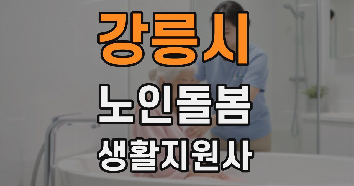 강릉시 노인돌봄생활지원사 자격증